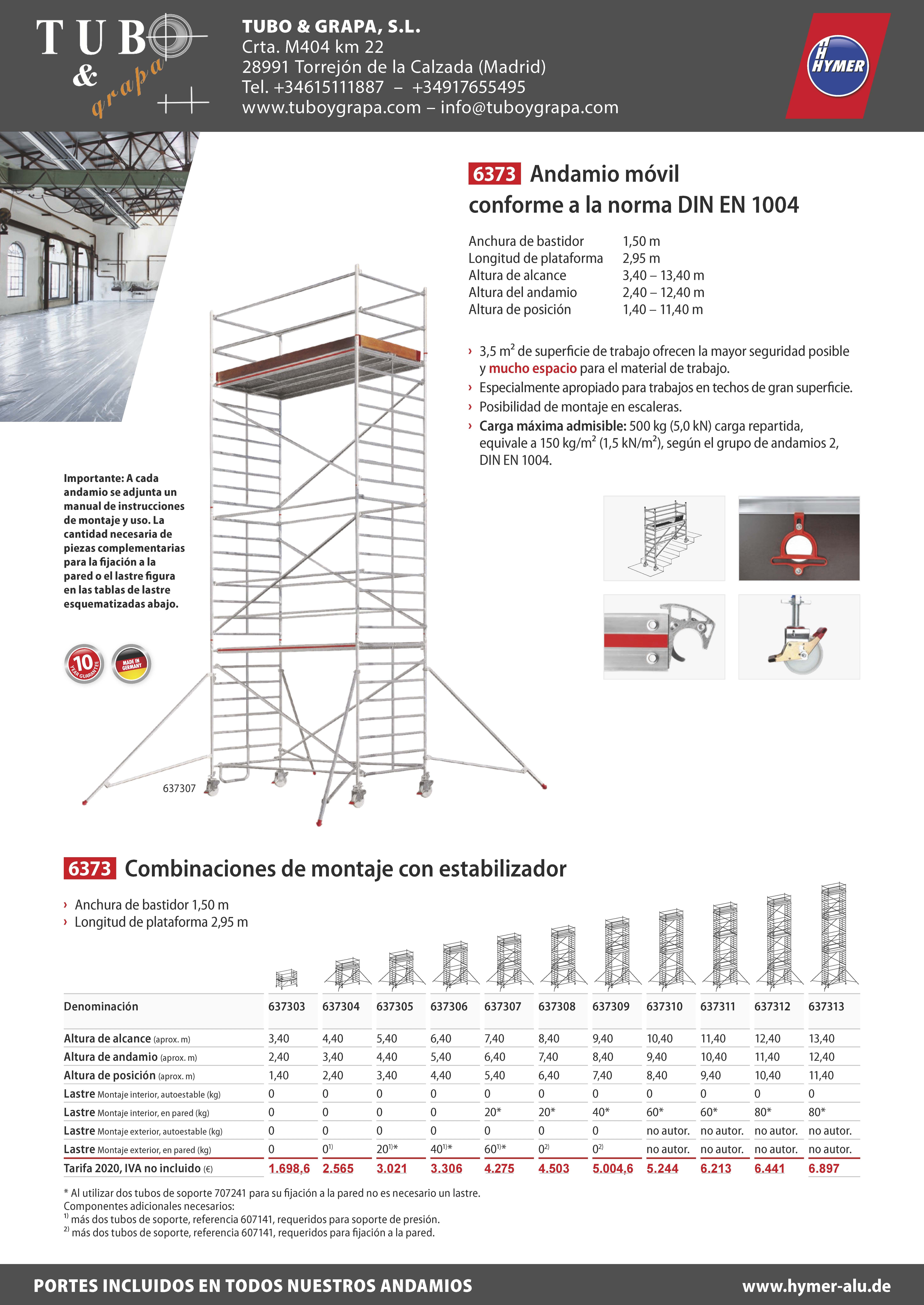 Torre móvil 6373 (2,95m x 1,5m)