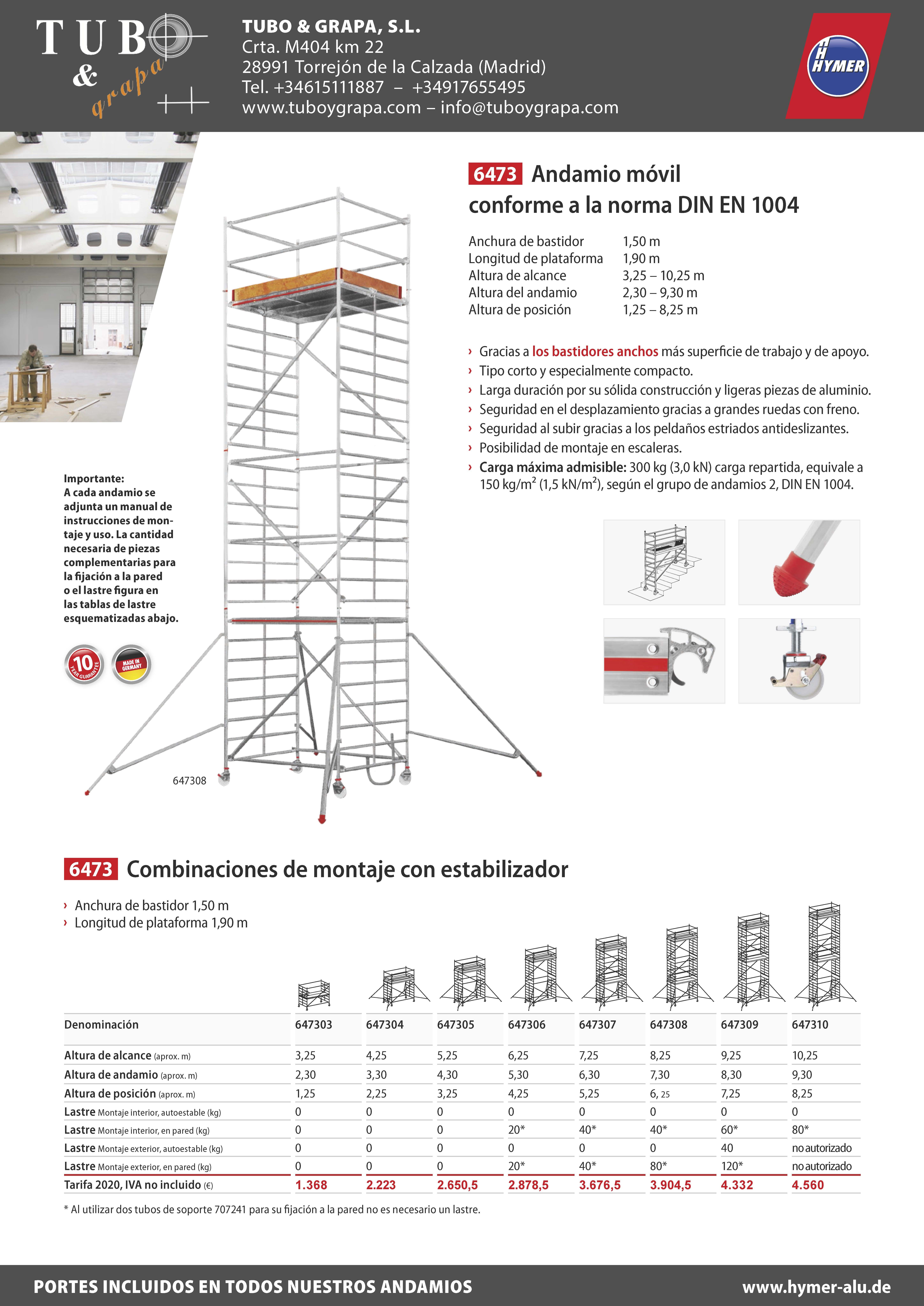 Torre móvil 6473 (1,9m x 1,5m)